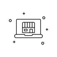 Notebook shopping online vector icon