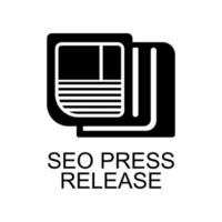 press release seo vector icon