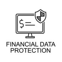 financial date protection vector icon
