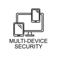 multi device security vector icon