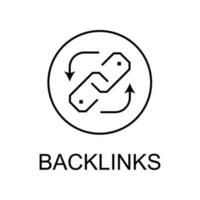 backlinks line vector icon