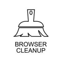 browser cleanup vector icon