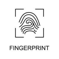 fingerprint vector icon