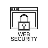 web security line vector icon