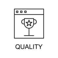 calidad web página línea vector icono