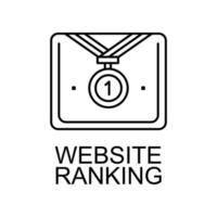 website ranking line vector icon