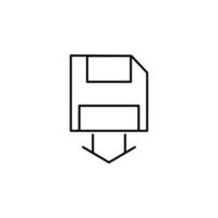 saving diskette data vector icon