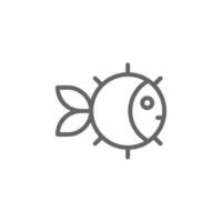 icono de vector de pez globo