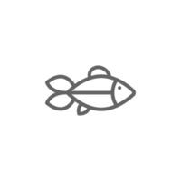 icono de vector de pescado