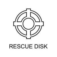 rescue disk vector icon