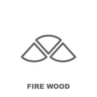 Fire wood vector icon