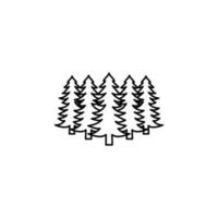 Russian, culture, forest, pine vector icon