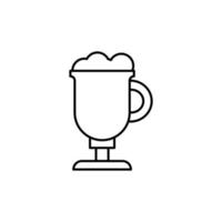 Irish coffee, drink vector icon