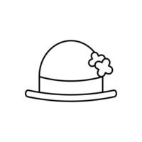 sombrero, Santo Patricio vector icono