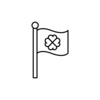 Flag, clover vector icon