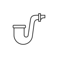 Pipe, smoke vector icon