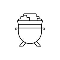 Gold pot, money vector icon