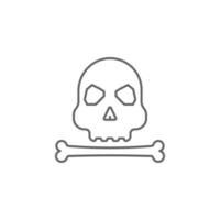 Prehistoric human skull vector icon