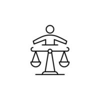 balance, justicia vector icono