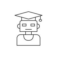 Robotic technology teacher vector icon