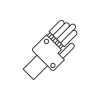 Robotic technology hand vector icon