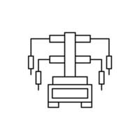 Robotic mechanism medicine technology vector icon