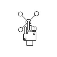 Robotic technology click chip vector icon