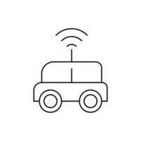 Robotic technology auto wifi vector icon