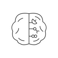 Robotic technology brain vector icon