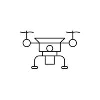 Robotic drone scout technology vector icon