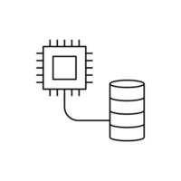 robótico tecnología base chip datos vector icono