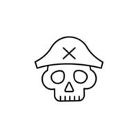 Skull, pirate vector icon