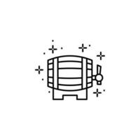 Barrel, beer vector icon