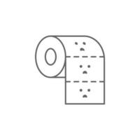 Toilet paper, nasty vector icon