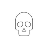 Skull, nasty vector icon