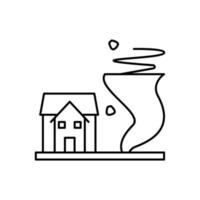 Tornado, house vector icon