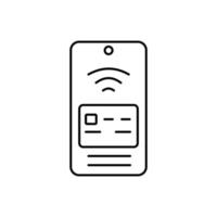 Phone, card, nfc vector icon