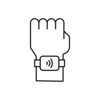 Hand, smartwatch vector icon