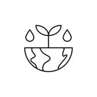 ecology, earth day, earth, sprout vector icon