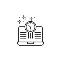 Notebook clock vector icon