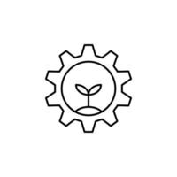 ecology, soil, gear vector icon