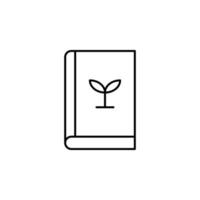 ecology, earth day, book, sprout vector icon