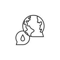 ecology, earth day, speech, bubble vector icon