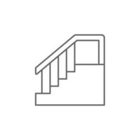 escaleras, centro comercial vector icono