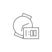 O clock, timer, mall, shop vector icon