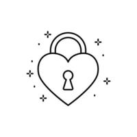 Lock, heart vector icon