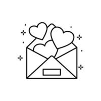 Mail, heart vector icon