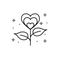 Plant, heart vector icon