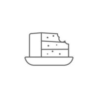 Cafe, Cake, mall vector icon