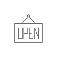 Shop, open, mall vector icon